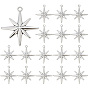 20Pcs Tibetan Style Alloy Pendants, Star Charms