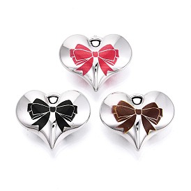 Непрозрачные акриловые подвески, подвески в виде сердца и банта