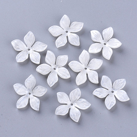 5 -capsules de perles d'acétate de cellulose (résine), fleur