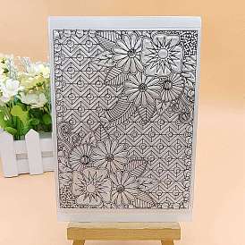 Flower Silicone Stamps, for DIY Scrapbooking, Photo Album Decorative, Cards Making, Stamp Sheets