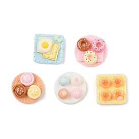 Непрозрачные кабошоны из мультяшной смолы, тост