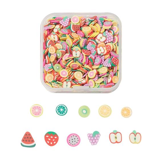 24G Handmade Polymer Clay Nail Art Decoration, Fashion Nail Care, No Hole, Fruit
