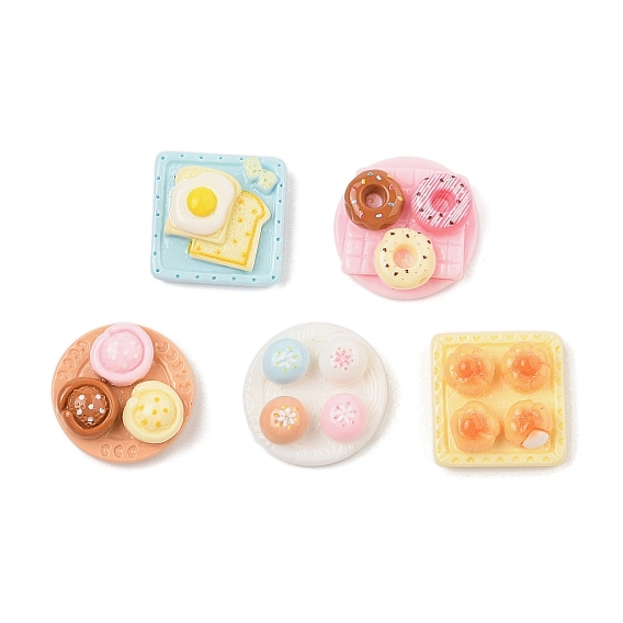 Непрозрачные кабошоны из мультяшной смолы, тост