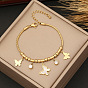 Fashion Butterfly Necklace with Pearl Pendant and Stainless Steel Chain