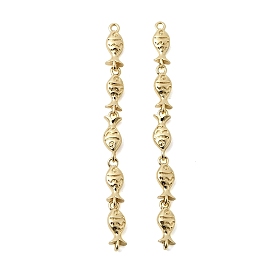 Латунные соединительные подвески в виде рыбьих звеньев, стойки покрытие, без свинца и без кадмия, долговечный