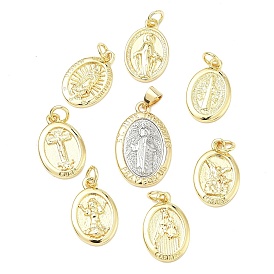 Латунные подвески, овальные амулеты, без свинца и без кадмия, стойки покрытие, долговечный