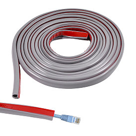 Cubierta de cable semicircular autoadhesiva de PVC rígido para cables, gestión de cables