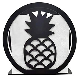 Iron Napkin Holder, Round with Pineapple Pattern