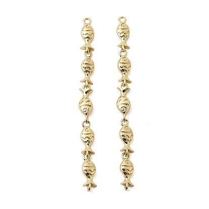 Латунные соединительные подвески в виде рыбьих звеньев, стойки покрытие, без свинца и без кадмия, долговечный