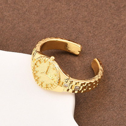 Латунные кольца-манжеты для женщин, часы, долговечный, стойки покрытие