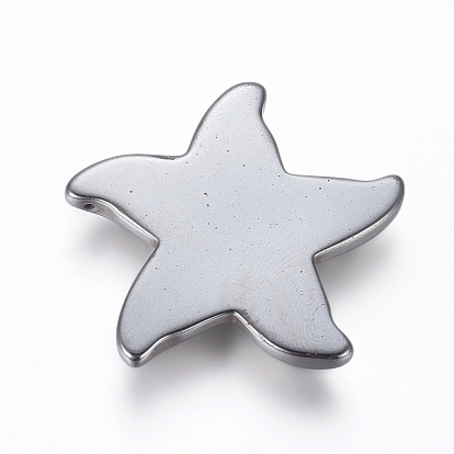 Non-magnetic Synthetic Hematite Pendants, Starfish/Sea Stars