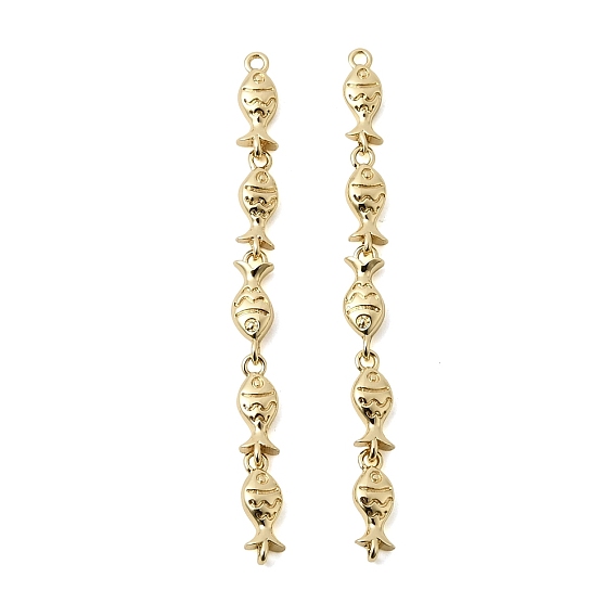 Латунные соединительные подвески в виде рыбьих звеньев, стойки покрытие, без свинца и без кадмия, долговечный