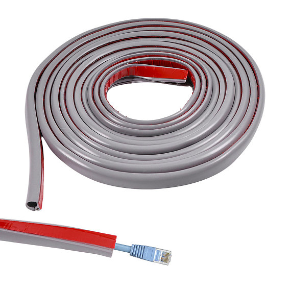 Self Adhesive Semicircular Hard PVC Cable Cover, Cable Management