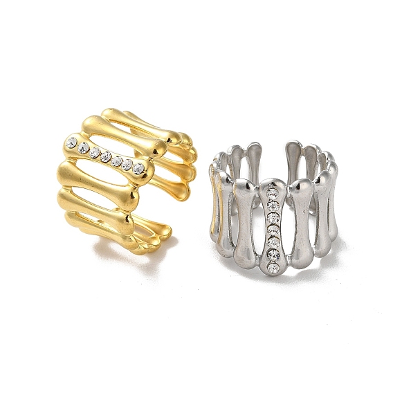 304 манжеты из нержавеющей стали со стразами, овальные