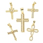 Латунные микро проложить кубического циркония подвески, крестик, стойки покрытие, без кадмия и без свинца, долговечный