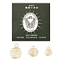 30Pcs 3 Style Iron Wire Spiral Bead Cage Pendants, With 1Pc KC Gold Polishing Cloth, Cage