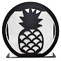 Iron Napkin Holder, Round with Pineapple Pattern