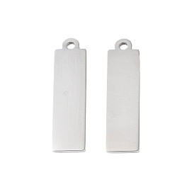 Pendentifs en acier inoxydable, rectangle
