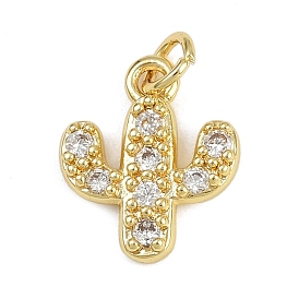Латунные микро проложить кубического циркония подвески, кактус прелести, долговечный, стойки покрытие, без свинца и без кадмия, с целью перехода в кольце