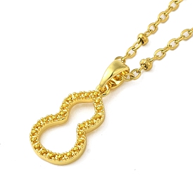 304 Stainless Steel Pendant Necklaces, Real 18K Gold Plated