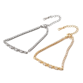 Изготовление теннисного браслета с прозрачными кубическими циркониями из латуни.