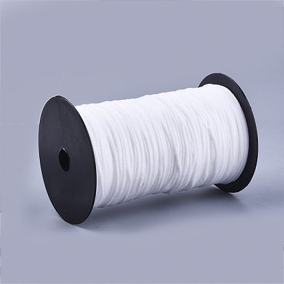 Flat Nylon Elastic Band for Mouth Cover Ear Loop, Mouth Cover Elastic Cord, DIY Disposable Mouth Cover Material, with Spool
