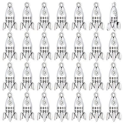 100шт. подвеска в тибетском стиле из сплава со стразами, без свинца и без кадмия, ракета