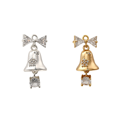 Латунные микро проложить кубического циркония подвески, колокол прелести