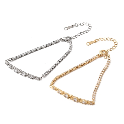 Изготовление теннисного браслета с прозрачными кубическими циркониями из латуни.