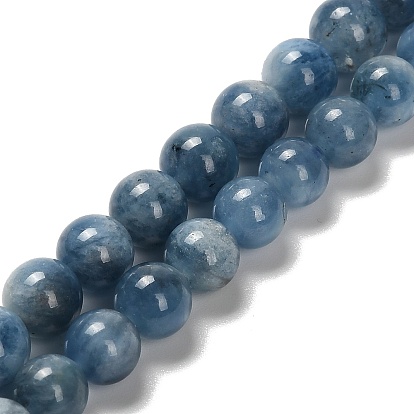 Природные Аквамарин бисер нитей, круглые