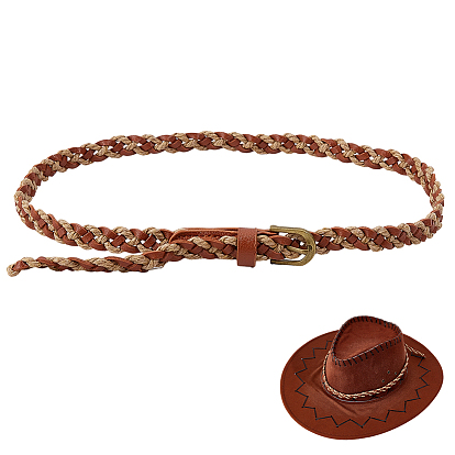 PU Leather Hat Bands, with Polyester & Iron Decor, for Hat Accessories