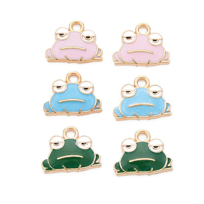 Подвески из эмали и сплава, без кадмия, без никеля и без свинца, золотой свет, лягушка