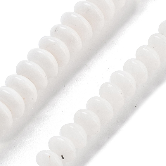 Бусины из натурального белого нефрита, блюдце бусины