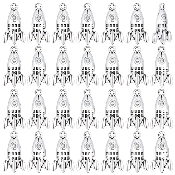 100шт. подвеска в тибетском стиле из сплава со стразами, без свинца и без кадмия, ракета