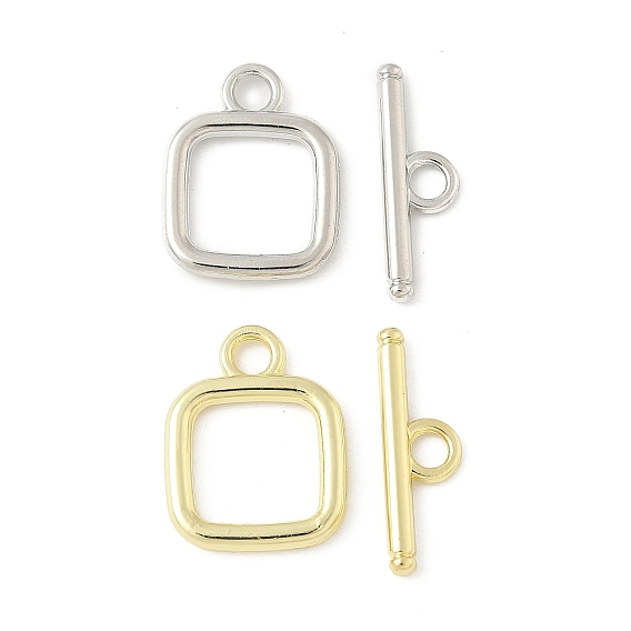 Квадратные застежки-тоглы из сплава, без кадмия и без свинца, стойки покрытие