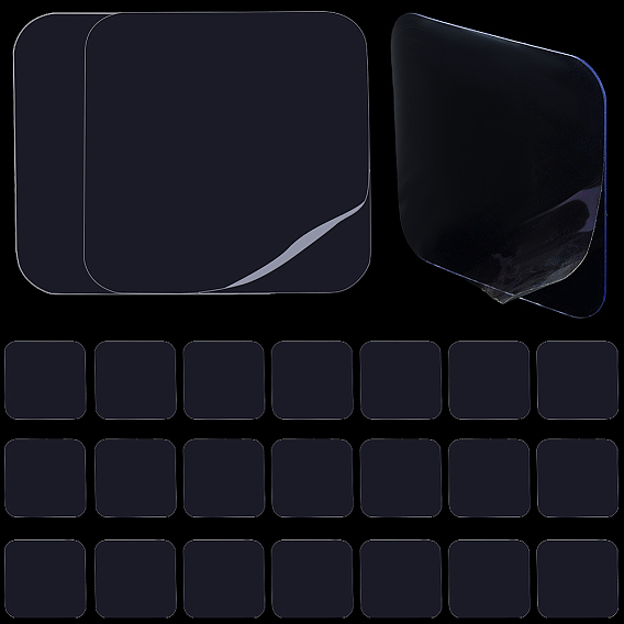 40шт. квадратный прозрачный двусторонний силиконовый скотч, не оставляющая следов съемная гелевая лента