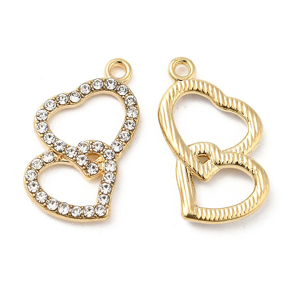 Подвески из сплава , с кристально горный хрусталь, шарма сердца, без свинца и без кадмия