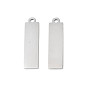 304 Stainless Steel Pendants, Rectangle