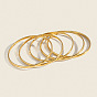 3.5MM 304 Stainless Steel Vintage Textured Round Bangles for Women