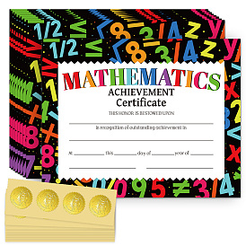 30Владельцы сертификатов на награду шт., с 8 листами самоклеящихся наклеек с тиснением из золотой фольги, прямоугольные