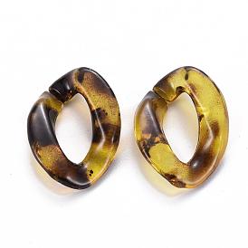 Прозрачные акриловые связывая кольца, разъемы для быстрой связи, имитация шкуры леопарда, для изготовления бордюрных цепей, твист