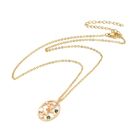 Красочное ожерелье с подвеской в виде созвездия кубического циркония, золотые украшения 304 из нержавеющей стали для женщин