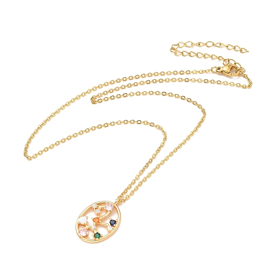 Красочное ожерелье с подвеской в виде созвездия кубического циркония, золотые украшения 304 из нержавеющей стали для женщин