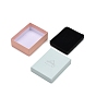 Cardboard Jewelry Boxes, with Black Sponge Mat, for Jewelry Gift Packaging, Rectangle with Word