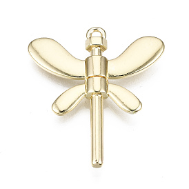 Crémaillère pendentifs en alliage placage, sans cadmium et sans plomb, libellule