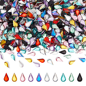 800 шт. 10 цвета: плоские и покрытые сзади прозрачные акриловые стразы-кабошоны, аксессуары, слеза
