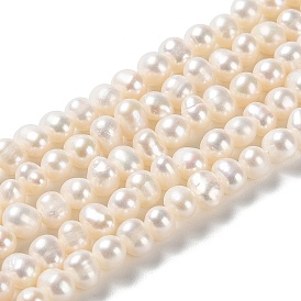 Natural Cultured Freshwater Pearl Beads Strands, Potato, Grade 2A+