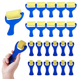 32шт. 2 виды малярных валиков, губчатых кистей с пластиковой ручкой