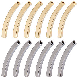 20шт. 2 цвета 304 бусины из нержавеющей стали, квадратное отверстие