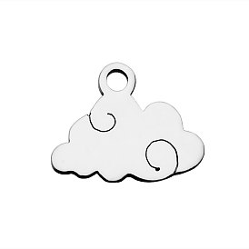 304 Stainless Steel Charms, Cloud
